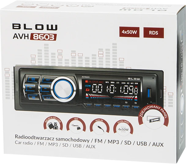 Automagnetola BLOW 78-228 radijas BLOW AVH-8603 MP3/USB/SD/MMC