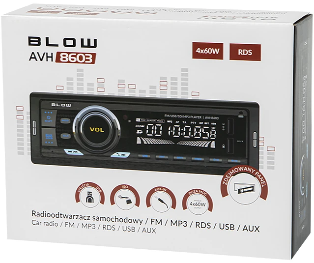Automagnetola BLOW 78-228 radijas BLOW AVH-8603 MP3/USB/SD/MMC
