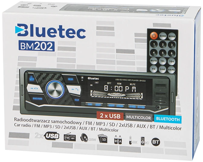 Automagnetola Blow Radijas BLUETEC BM202 MP3/USB/SD/MMC/BT