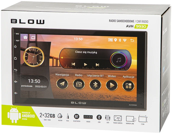 Automagnetola Radijas BLOW AVH-9930 2DIN 7" GPS Android