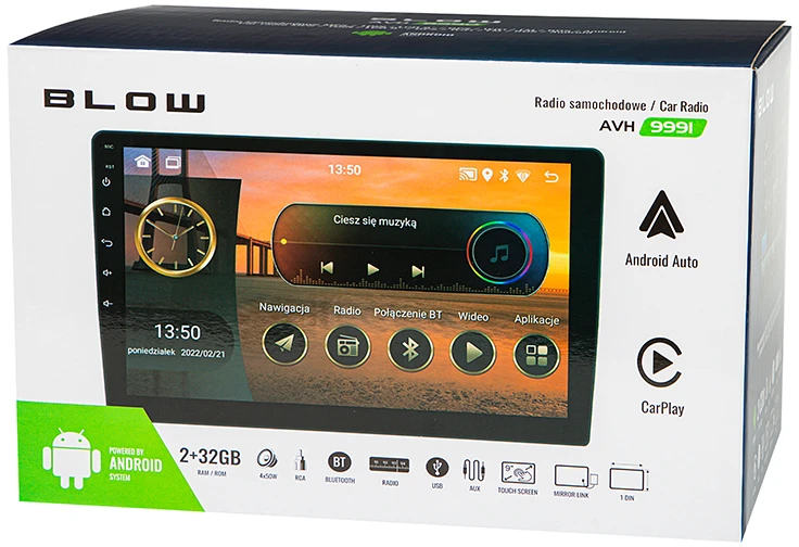 Automagnetola Radijas BLOW AVH-9991 1DIN