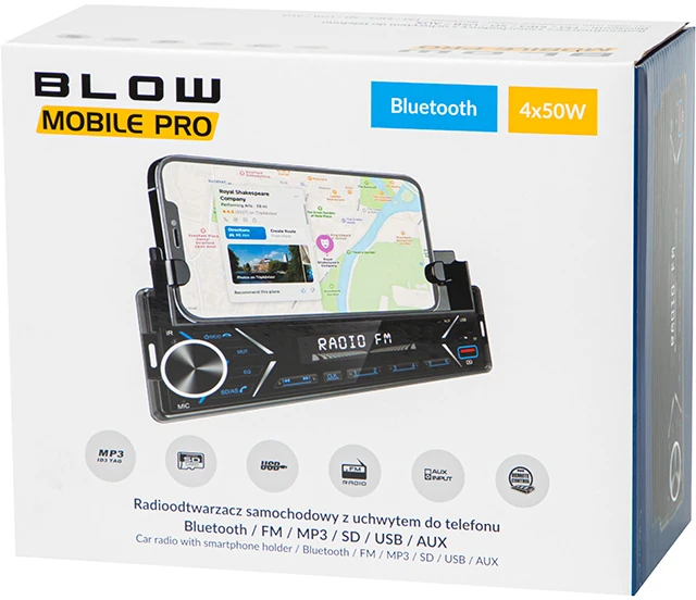 Automagnetola BLOW MOBILE PRO 1DIN radijo laikiklis SMART