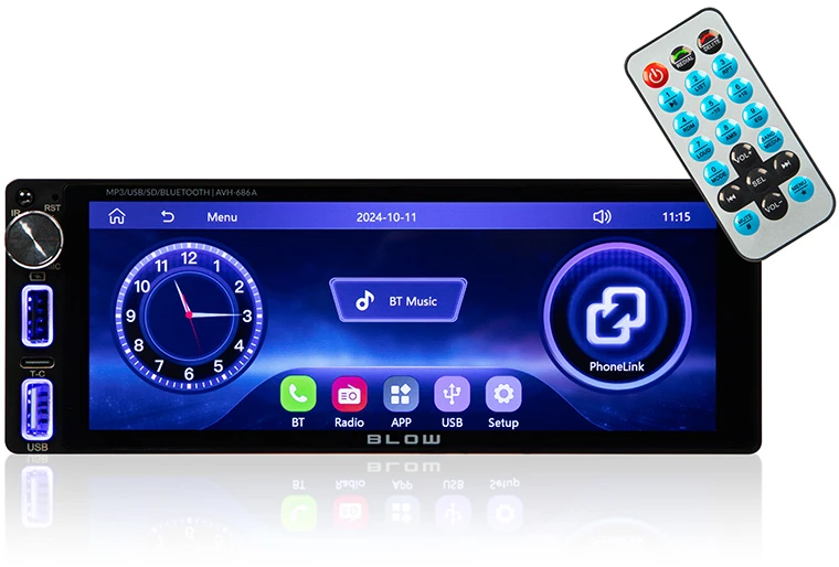 Automagnetola Radijas BLOW AVH-686A RDS MP3/USB/micro SD/BLUETOOTH