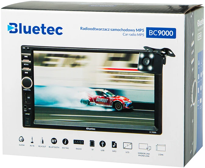 Automagnetola Blow Radijas BLUETEC BC9000 2DIN 7" kamera