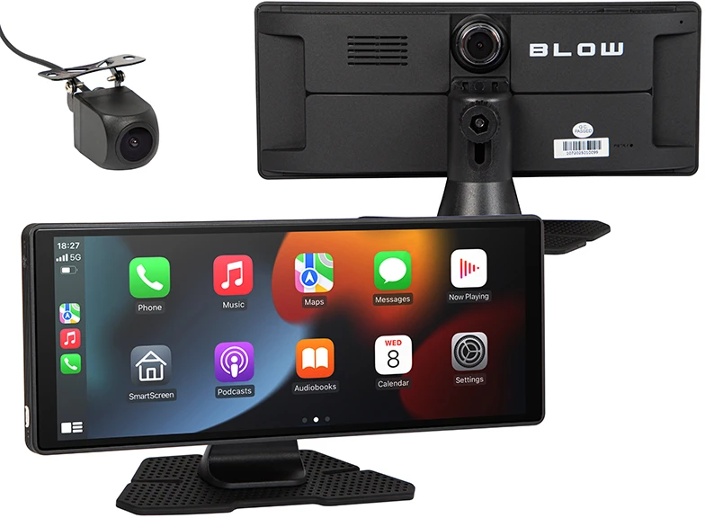 Multimedijos stotis Wireless CarPlay5.0 BLOW su vaizdo registratoriumi ir atbulinės eigos kamera