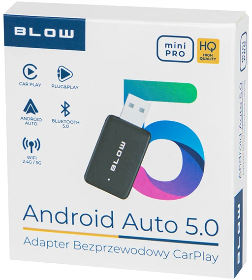 Wireless CarPlay / AndroidAuto 5.0 CarConnect adapteris yra universalus BLOW mini PRO