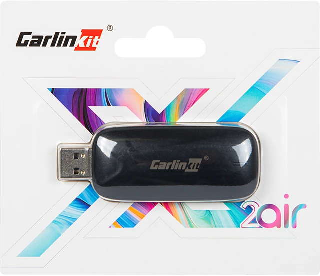 CarlinKit X2air belaidis CarPlay adapteris pakuotėje
