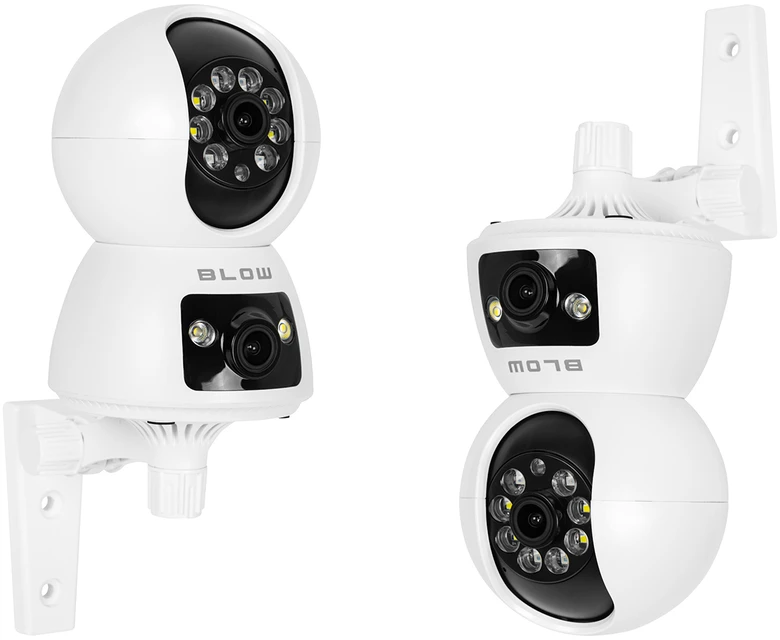 BLOW WiFi kamera su dvigubais objektyvais, 3MP+3MP, T-266, Tuya, pasukama auklės kamera