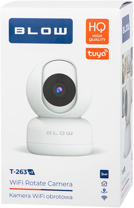 BLOW WiFi 3MP T-263 V2 kamera, Tuya pasukamas kūdikių monitorius