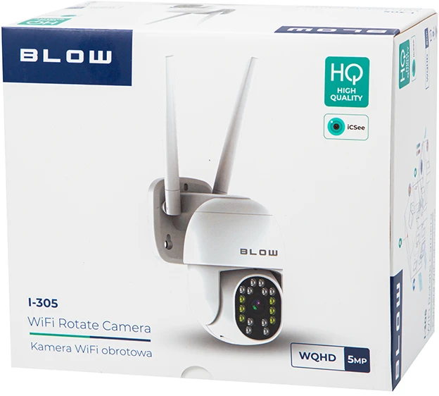 BLOW WiFi 5MP I-305 ICSEE kamera, pasukama PTZ