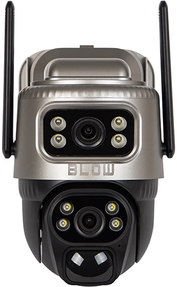 BLOW WiFi PTZ 4MP H-384 dviejų objektyvų saulės energija varoma kamera su baterija