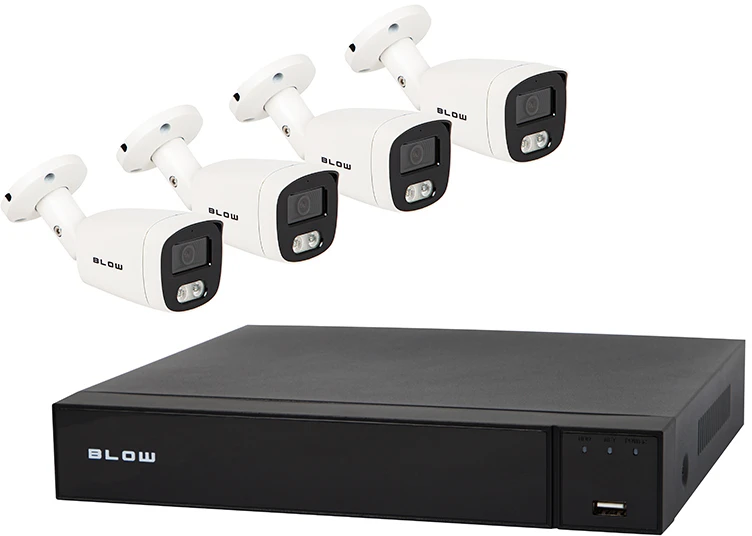PoE stebėjimo rinkinys BLOW 4x8MP 2TB BL-KI8B4/PoE/2TB 4x 8MP kameros HDD2TB diskas