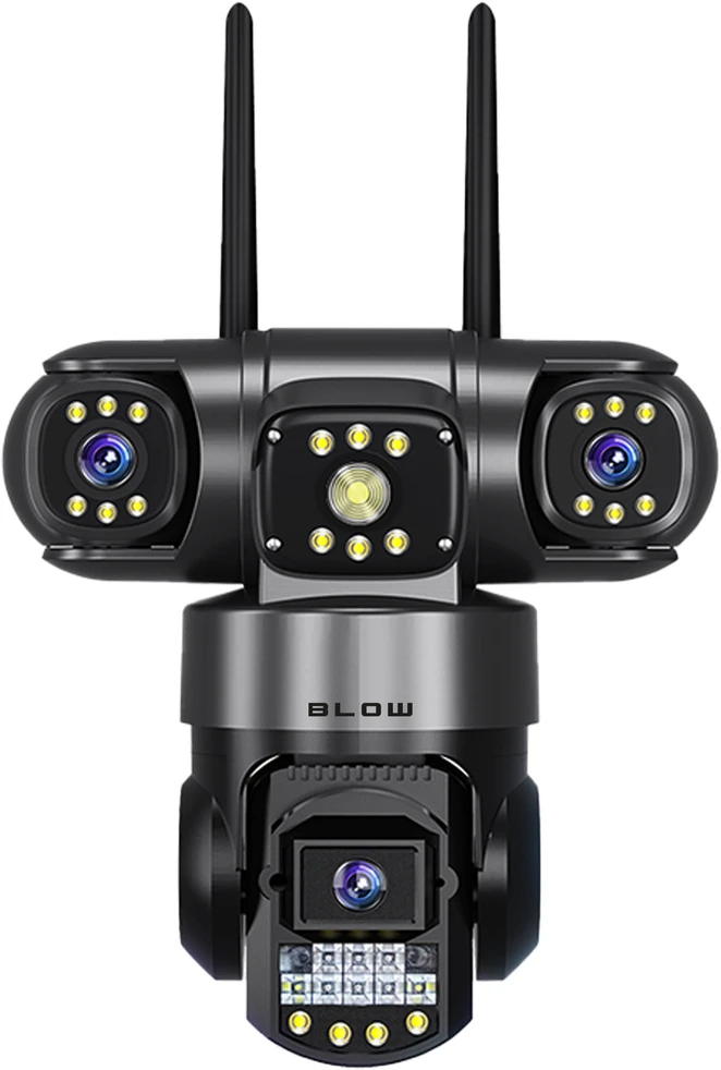 BLOW WiFi kamera su 3 objektyvais, 6MP, V380, juoda