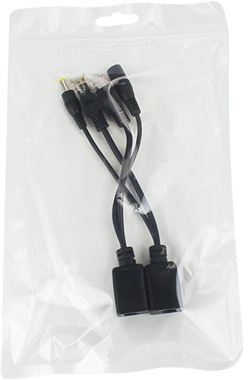 PoE adapterių rinkinys su RJ45 ir DC jungtimis
