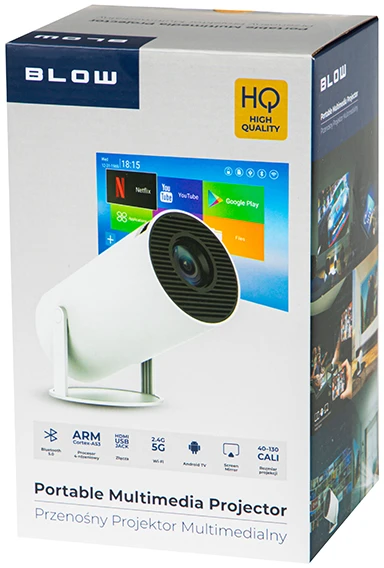 BLOW AndroidTV FullHD nešiojamas projektorius