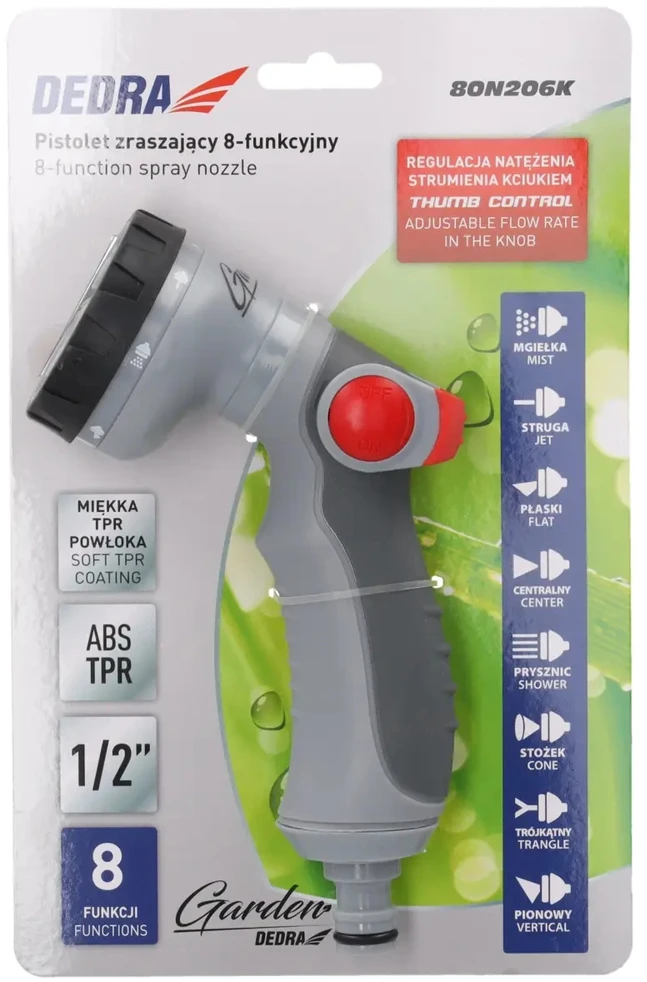 Dedra Purkimo pistoletas 8funkciju THUMB CONTROL
