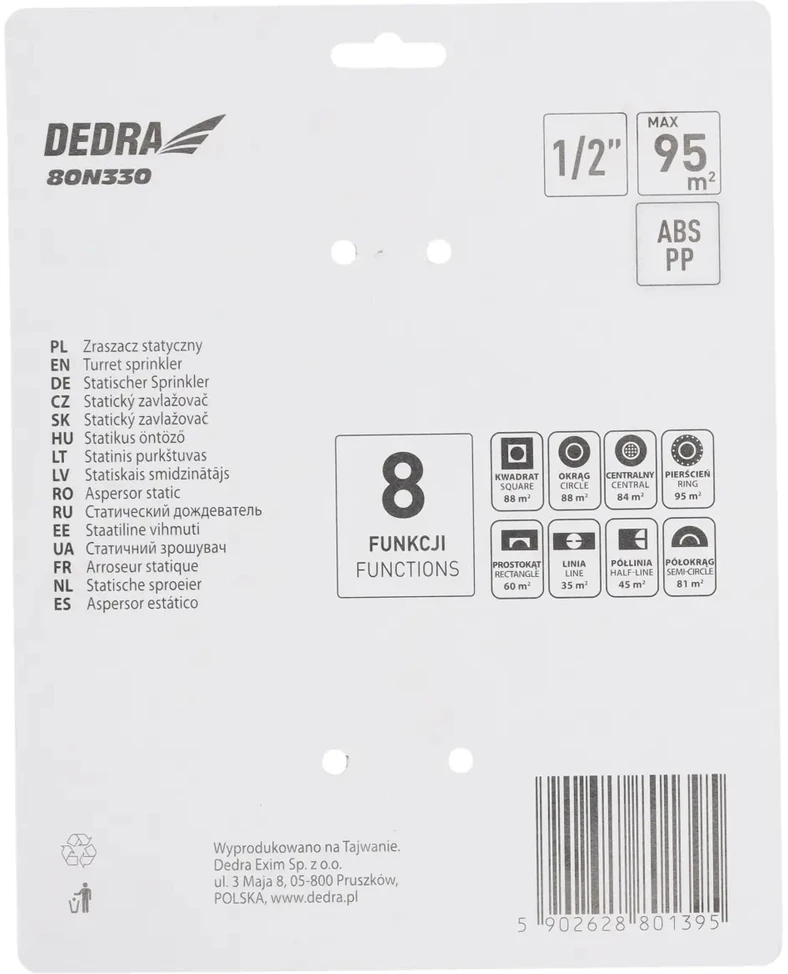 Dedra 8Funkciju statinis purktuvas