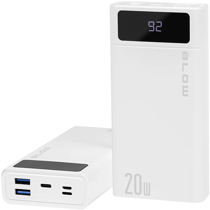 81-148# Blow Išorinė baterija 20000mAh QC+PD PB20E balta