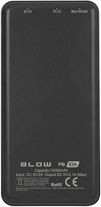 Blow Išorinė baterija 10000mAh PB10A JUODA