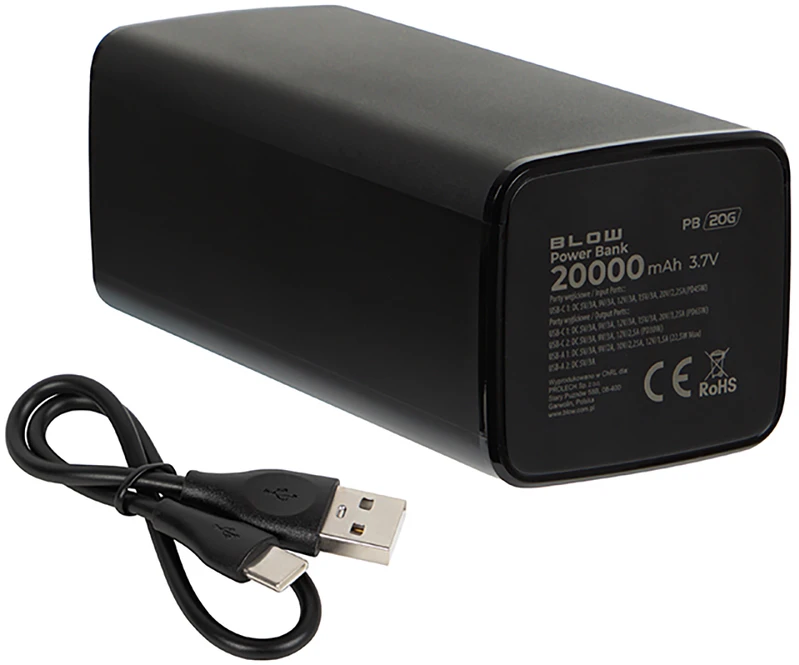 Blow Išorinė baterija 20000mAh PD PB20G JUODA