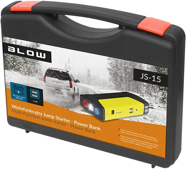 81-201# Power Bank BLOW 5900804089513 (12800mAh, USB 2.0, juodos spalvos)