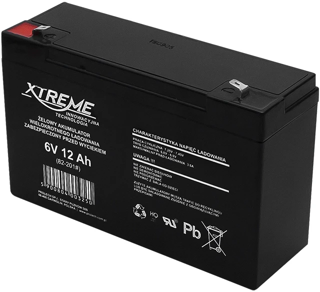 82-201# Švino akumuliatorius 6V 12.0Ah XTREME