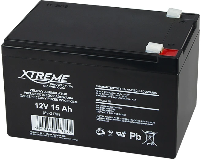 Švino akumuliatorius Blow Xtreme 82-217, 12 V, 15 Ah