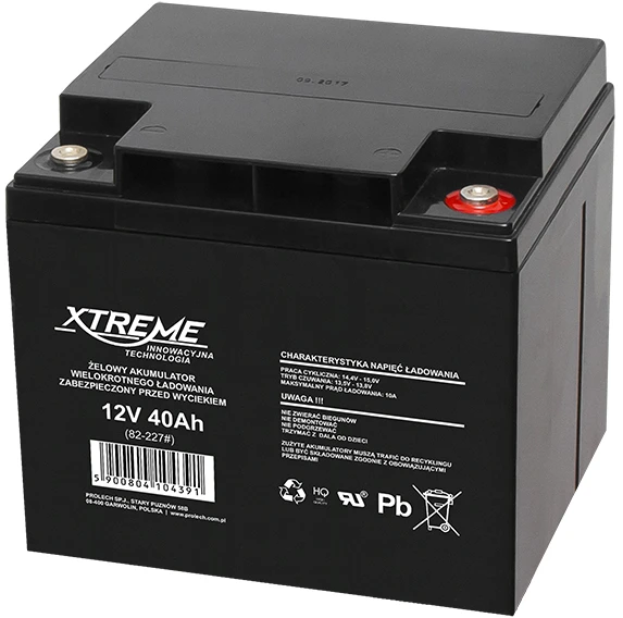 82-227# Švino akumuliatorius 12V 40.0Ah XTREME