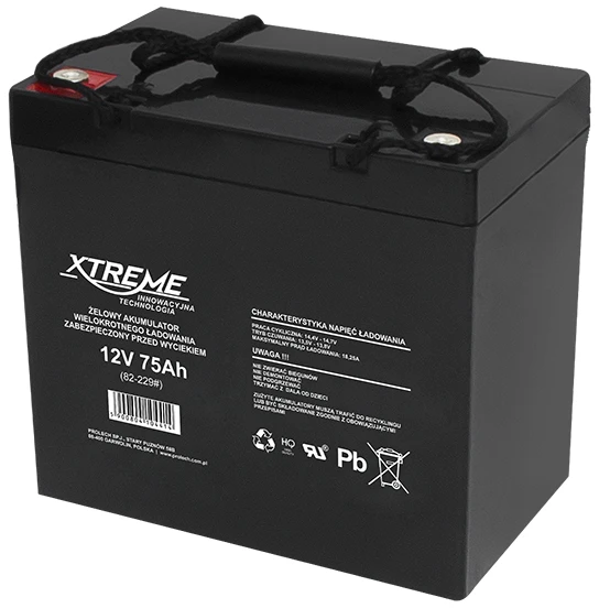82-229# Pūt Gelio baterija 12V 75Ah XTREME