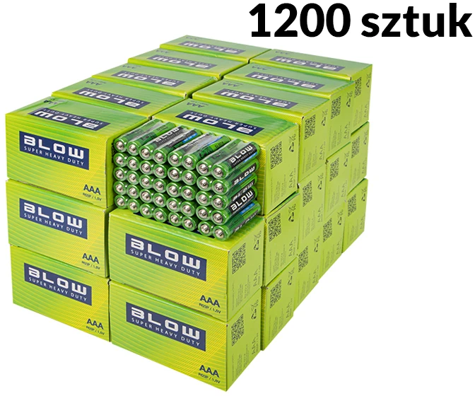 Blow AAA baterijų pakuotė 1200 vienetų