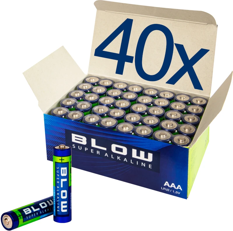Blow AAA šarminių baterijų pakuotė 40 vnt.