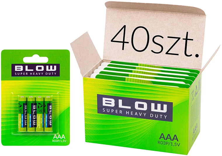 Blow AAA R03P baterijos, 40 vnt. dėžutė