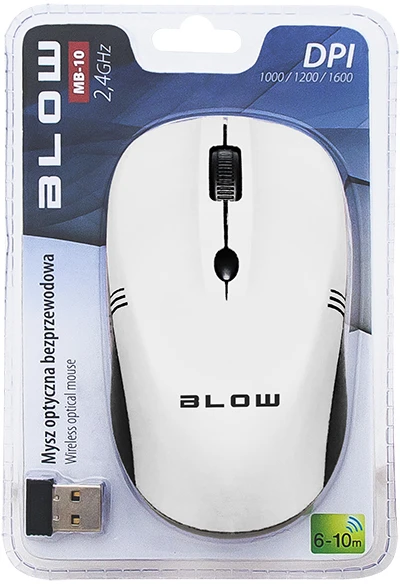 BLOW 84-001 BLOW Optinė Belaidė pelė MB-10 USB baltas