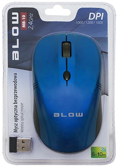 BLOW 84-004 BLOW Optinė Belaidė pelė MB-10 USB mėlynas