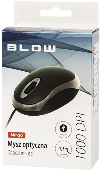 BLOW 84-012 BLOW Optinė pelė MP-20 USB mėlynas