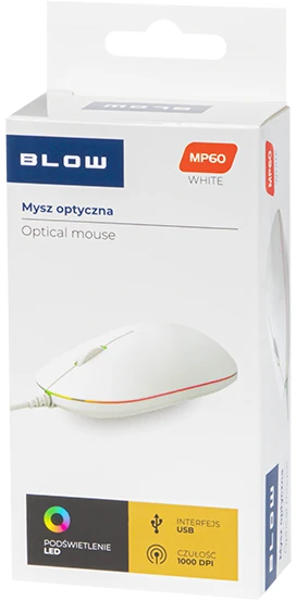 BLOW MP-60 USB optinė pelė balta