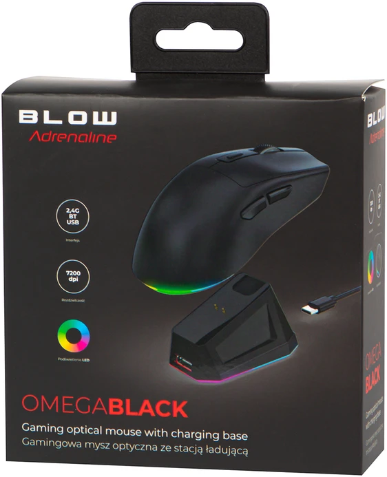 BLOW Adrenaline OMEGA optinė pelė, juoda