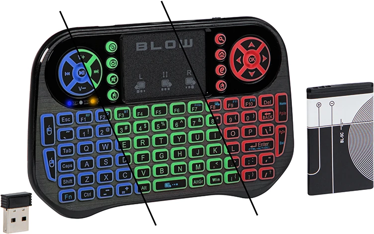 Blow Belaidė 2.4 GHz klaviatūra + Bluetooth miniKS-6 + jutiklinė plokštė