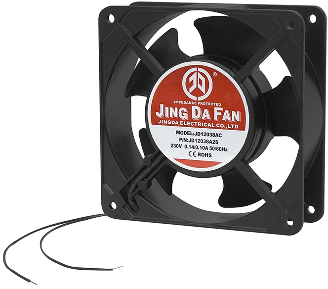 120mm 230V ventiliatorius su Jing Da Fan lipduku