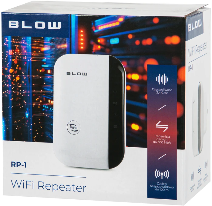 Maršrutizatorius Wi-Fi signalo stiprintuvas-kartotuvas 300MB/S RP-1 BLOW