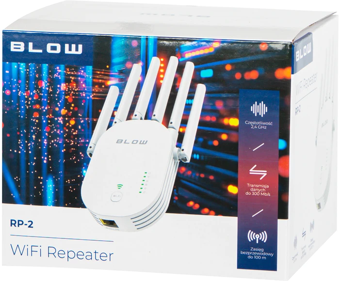 Maršrutizatorius Wi-Fi signalo stiprintuvas-kartotuvas 300MB/S RP-2 BLOW