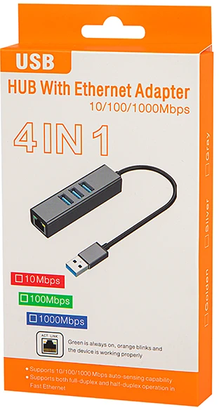Blow USB-C RJ45 tinklo plokštė + 3xUSB laidas K-06
