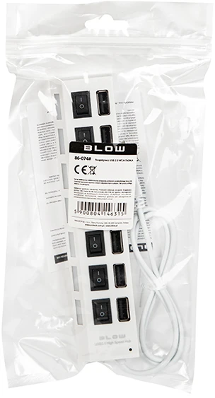 Blow USB skirstytuvas WT.A-7xGN.A HUB-06 baltas
