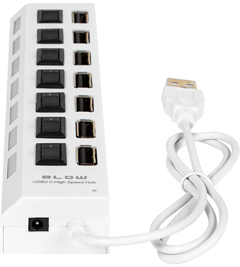 Blow USB 2.0 šakotuvas su 7 įjungimo mygtukais