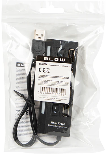 Blow USB skirstytuvas WT.A-4xGN.A HUB-07 juodas