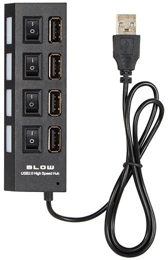 Blow USB skirstytuvas WT.A-4xGN.A HUB-07 juodas