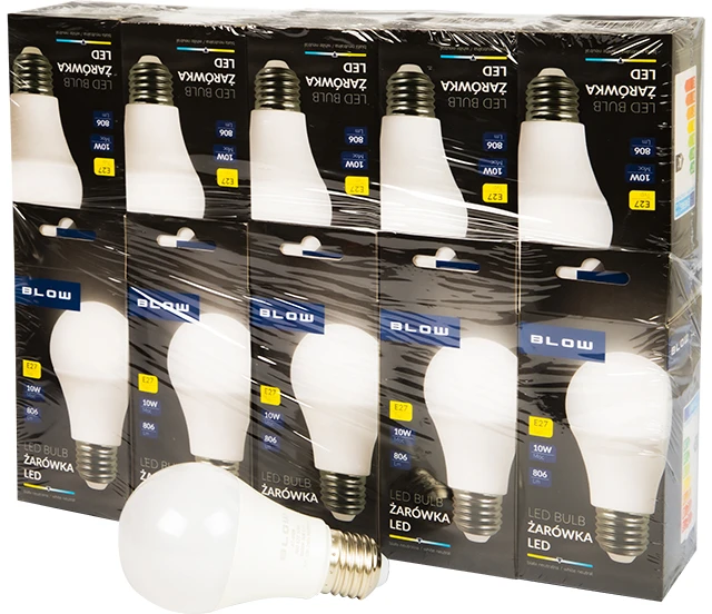 Blow LED lemputė E27 10W A60 230V - 10vnt