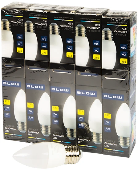 Blow LED lemputė E27 C37 ECO 7W 10vnt