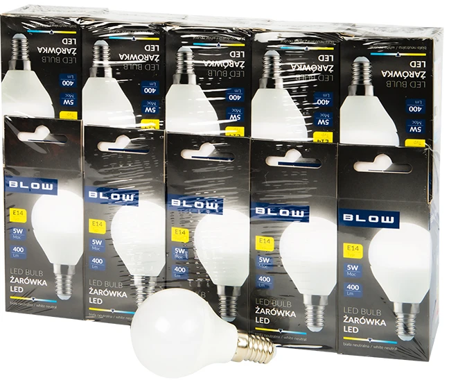 Blow LED lemputė E14 G45 ECO 5W - 10vnt