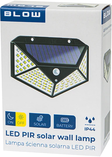 87-520# Saulės energija varomas LED PIR sieninis šviestuvas